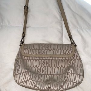 Tan Canvas Moschino Cross Body